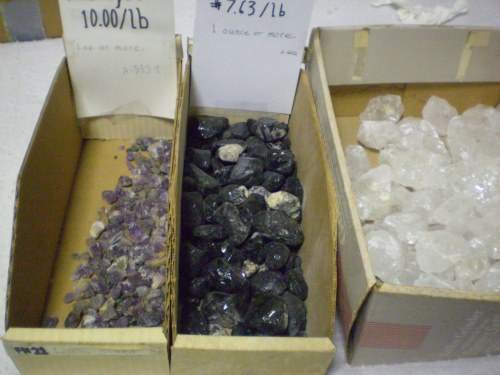 Tumblable amethyst, Apache tears, and semitranspar